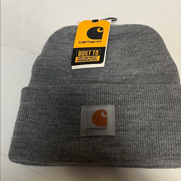 Carhartt Heather Gray Ribbed Beanie - Picture 1 of 7